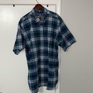 Ralph Lauren navy green plaid shirt